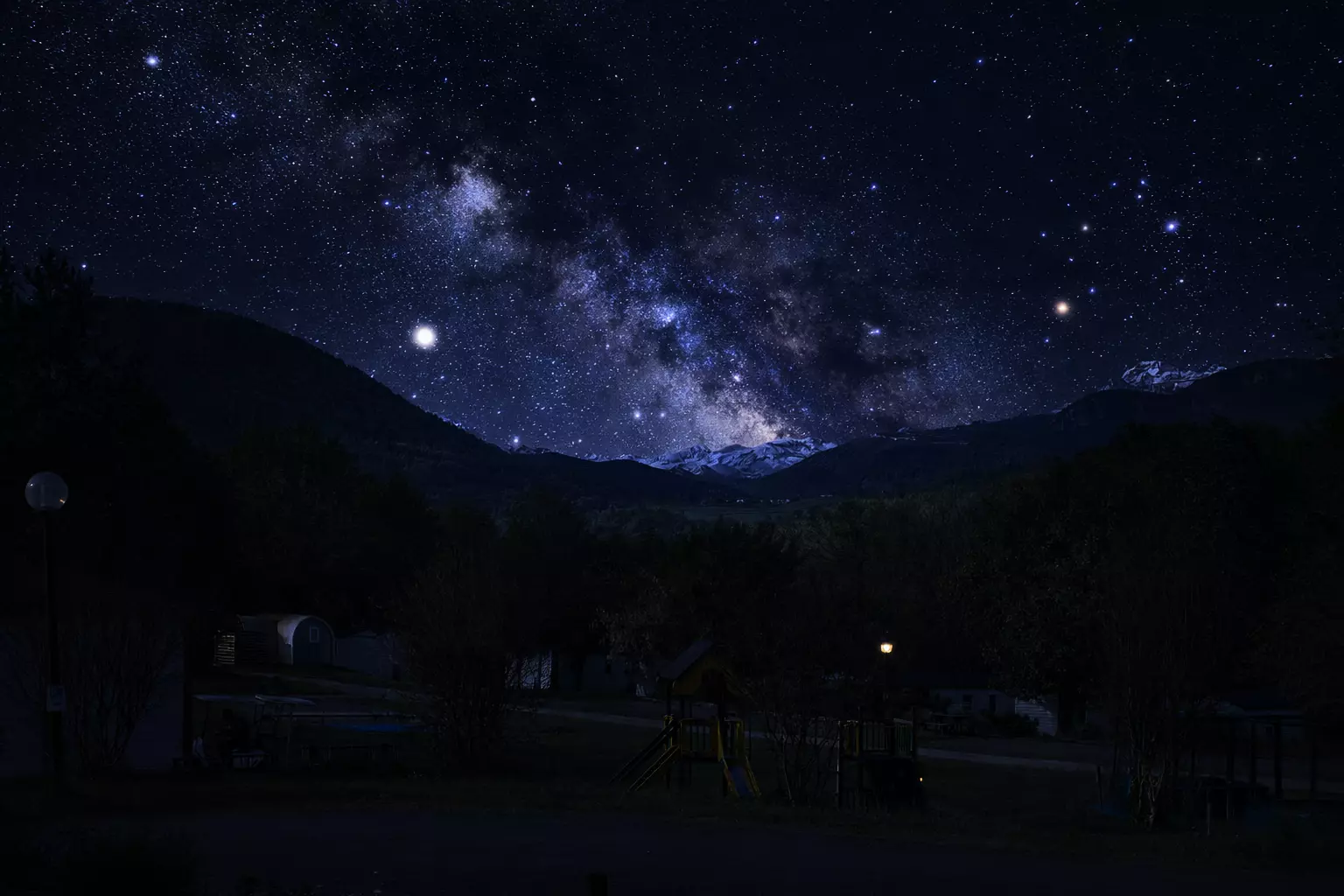 astrotourisme Pyrénées Ariège Couserans - Ciel étoilé vu du camping